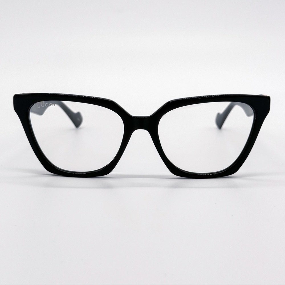 NEW GUCCI GG1542S 001 CAT EYE BLACK BROWN/CLEAR WOMEN SUNGLASSES GUCCI - Picture 5 of 16